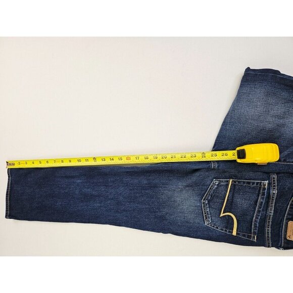 American Eagle Outfitters Size 8 Regular Women 25" Inseam Artist Crop Blue Jeans - Picture 9 of 13